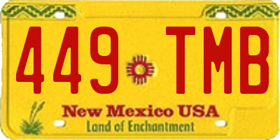 NM license plate 449TMB