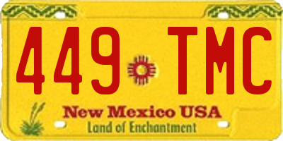 NM license plate 449TMC