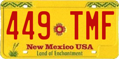 NM license plate 449TMF