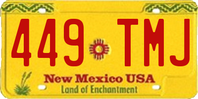 NM license plate 449TMJ