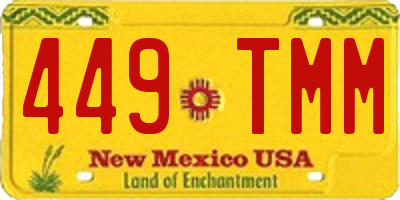 NM license plate 449TMM