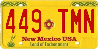 NM license plate 449TMN