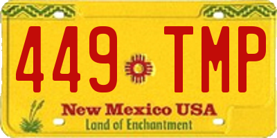 NM license plate 449TMP