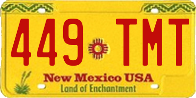 NM license plate 449TMT