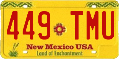 NM license plate 449TMU