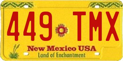 NM license plate 449TMX