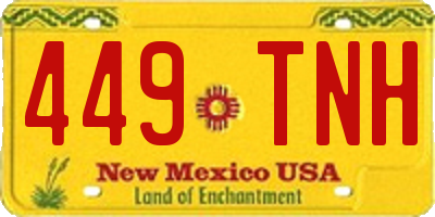 NM license plate 449TNH