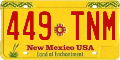 NM license plate 449TNM