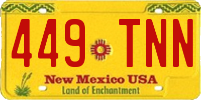 NM license plate 449TNN