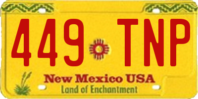 NM license plate 449TNP