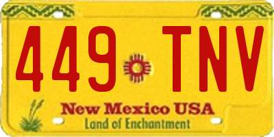NM license plate 449TNV