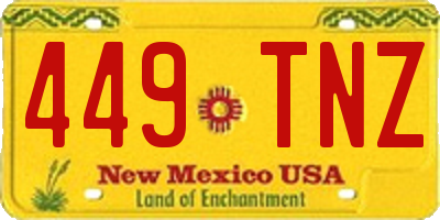 NM license plate 449TNZ