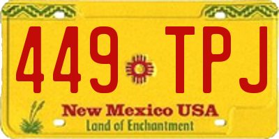 NM license plate 449TPJ