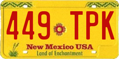 NM license plate 449TPK