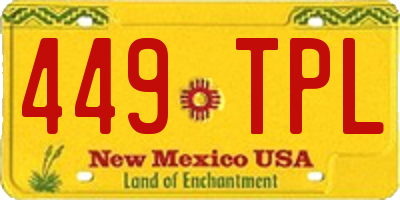 NM license plate 449TPL