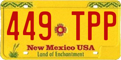 NM license plate 449TPP