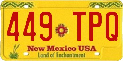 NM license plate 449TPQ