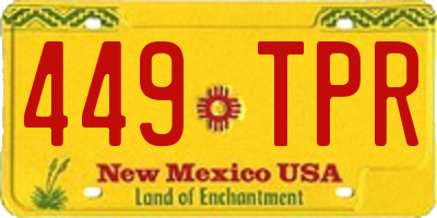 NM license plate 449TPR