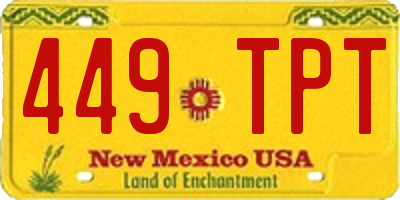 NM license plate 449TPT