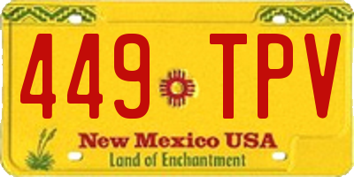 NM license plate 449TPV