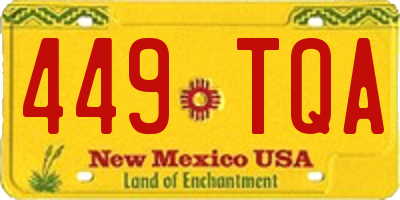 NM license plate 449TQA