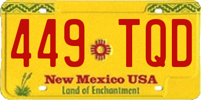 NM license plate 449TQD
