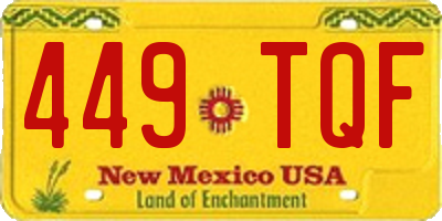 NM license plate 449TQF
