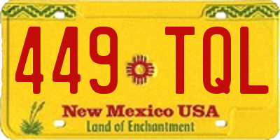 NM license plate 449TQL