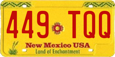NM license plate 449TQQ