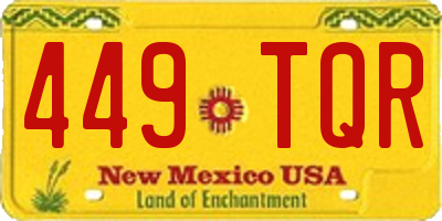 NM license plate 449TQR