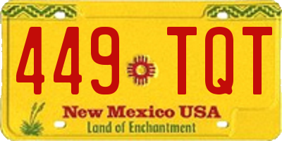 NM license plate 449TQT