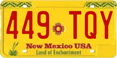 NM license plate 449TQY
