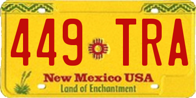 NM license plate 449TRA