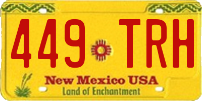 NM license plate 449TRH