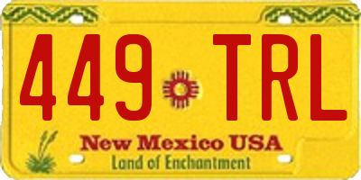 NM license plate 449TRL