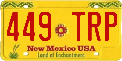 NM license plate 449TRP