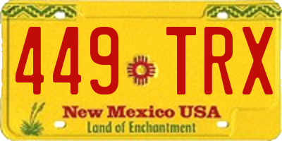 NM license plate 449TRX