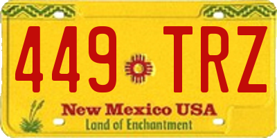 NM license plate 449TRZ