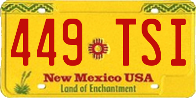 NM license plate 449TSI
