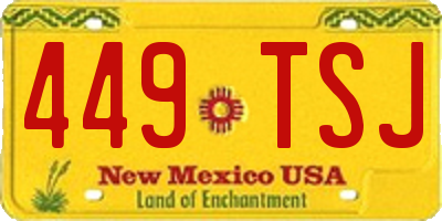 NM license plate 449TSJ