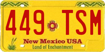 NM license plate 449TSM