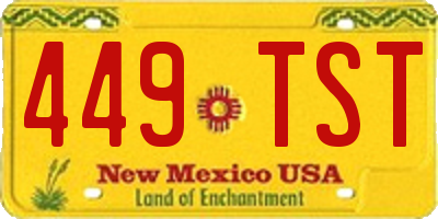 NM license plate 449TST