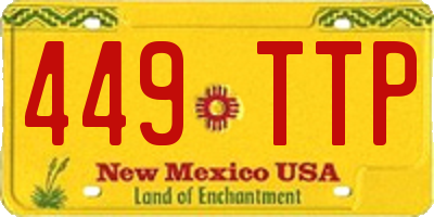 NM license plate 449TTP
