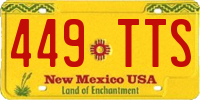 NM license plate 449TTS