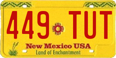 NM license plate 449TUT
