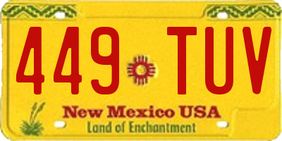 NM license plate 449TUV
