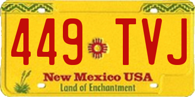 NM license plate 449TVJ