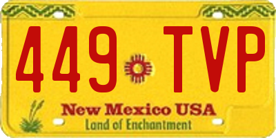 NM license plate 449TVP