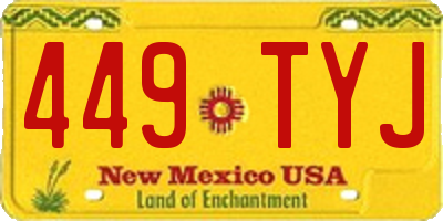 NM license plate 449TYJ