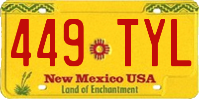 NM license plate 449TYL